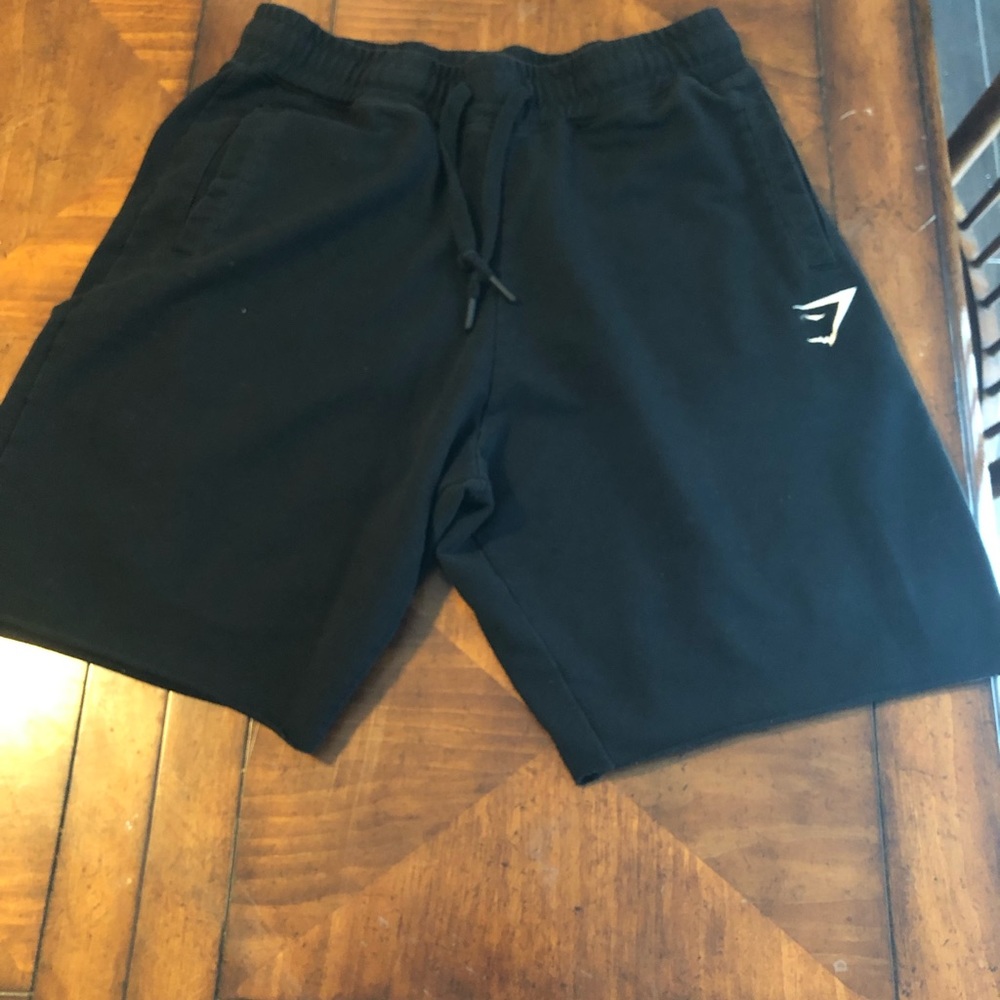 Large black gymshark sweat shorts